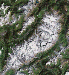 Carte Satellite du Massif