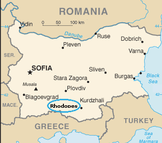 Carte de la Bulgarie