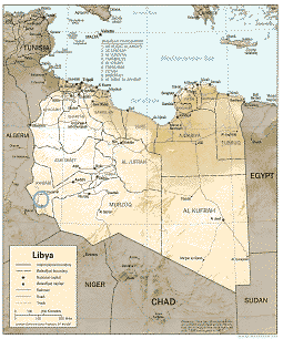Carte de Libye