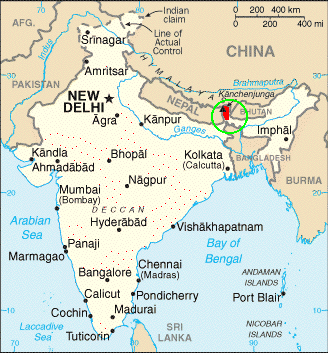 Carte de l'Inde